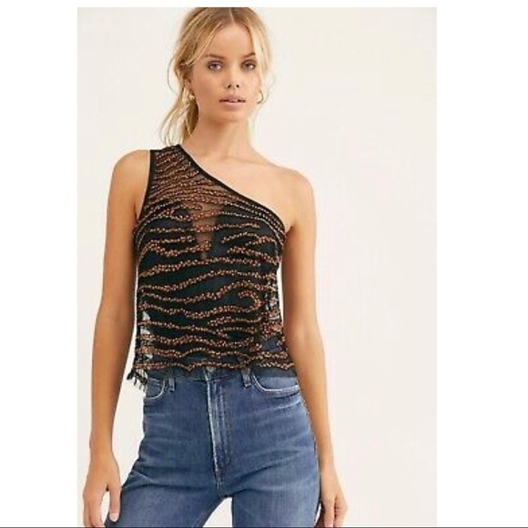 Free People NWT Head Turner One Shoulder Top XS - Picture 1 of 10